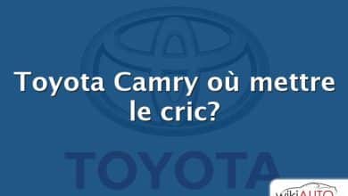 Toyota Camry où mettre le cric?