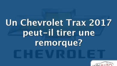 Un Chevrolet Trax 2017 peut-il tirer une remorque?