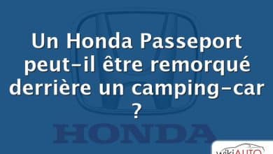 Un Honda Passeport peut-il être remorqué derrière un camping-car ?