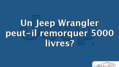 Un Jeep Wrangler peut-il remorquer 5000 livres?