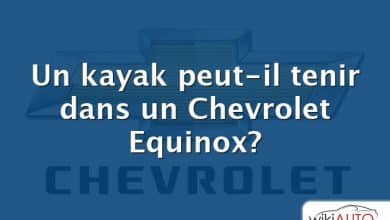 Un kayak peut-il tenir dans un Chevrolet Equinox?