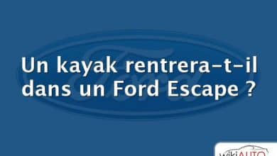 Un kayak rentrera-t-il dans un Ford Escape ?