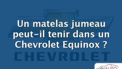 Un matelas jumeau peut-il tenir dans un Chevrolet Equinox ?