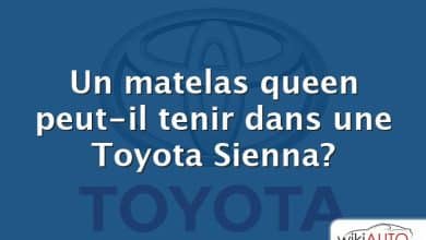 Un matelas queen peut-il tenir dans une Toyota Sienna?