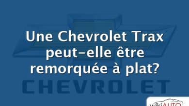 Une Chevrolet Trax peut-elle être remorquée à plat?