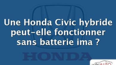 Une Honda Civic hybride peut-elle fonctionner sans batterie ima ?