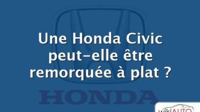 Une Honda Civic peut-elle être remorquée à plat ?