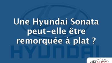 Une Hyundai Sonata peut-elle être remorquée à plat ?