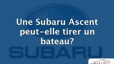 Une Subaru Ascent peut-elle tirer un bateau?