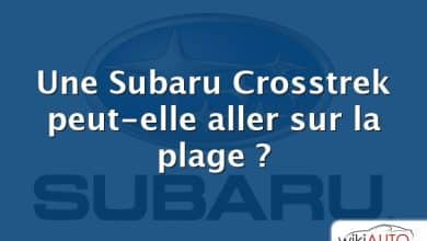 Une Subaru Crosstrek peut-elle aller sur la plage ?