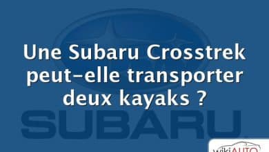 Une Subaru Crosstrek peut-elle transporter deux kayaks ?