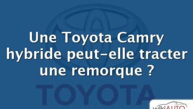 Une Toyota Camry hybride peut-elle tracter une remorque ?