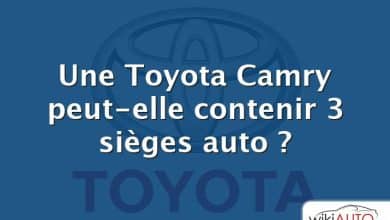 Une Toyota Camry peut-elle contenir 3 sièges auto ?