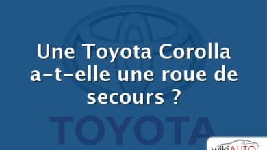 Une Toyota Corolla a-t-elle une roue de secours ?