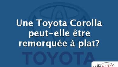 Une Toyota Corolla peut-elle être remorquée à plat?