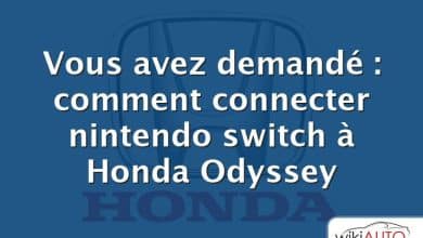 Vous avez demandé : comment connecter nintendo switch à Honda Odyssey