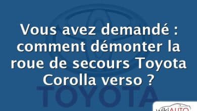 Vous avez demandé : comment démonter la roue de secours Toyota Corolla verso ?