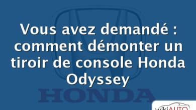 Vous avez demandé : comment démonter un tiroir de console Honda Odyssey