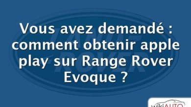 Vous avez demandé : comment obtenir apple play sur Range Rover Evoque ?