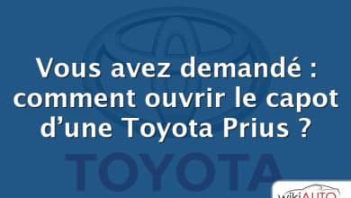 Vous avez demandé : comment ouvrir le capot d’une Toyota Prius ?