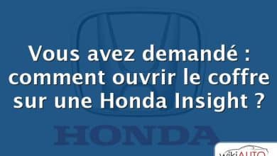 Vous avez demandé : comment ouvrir le coffre sur une Honda Insight ?