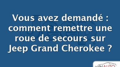 Vous avez demandé : comment remettre une roue de secours sur Jeep Grand Cherokee ?