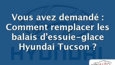 Vous avez demandé : Comment remplacer les balais d’essuie-glace Hyundai Tucson ?