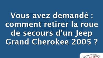 Vous avez demandé : comment retirer la roue de secours d’un Jeep Grand Cherokee 2005 ?