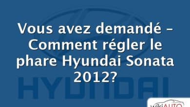 Vous avez demandé – Comment régler le phare Hyundai Sonata 2012?