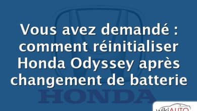 Vous avez demandé : comment réinitialiser Honda Odyssey après changement de batterie