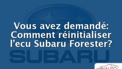 Vous avez demandé: Comment réinitialiser l’ecu Subaru Forester?