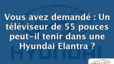 Vous avez demandé : Un téléviseur de 55 pouces peut-il tenir dans une Hyundai Elantra ?