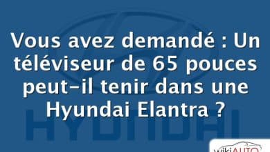 Vous avez demandé : Un téléviseur de 65 pouces peut-il tenir dans une Hyundai Elantra ?