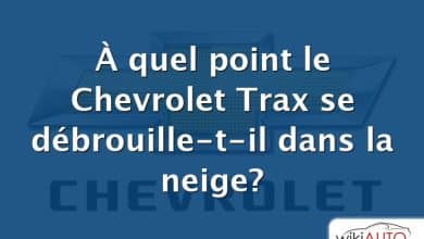 À quel point le Chevrolet Trax se débrouille-t-il dans la neige?